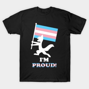 "I'M PROUD" Furry Trans Flag T-Shirt